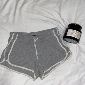 Gray pajama shorts